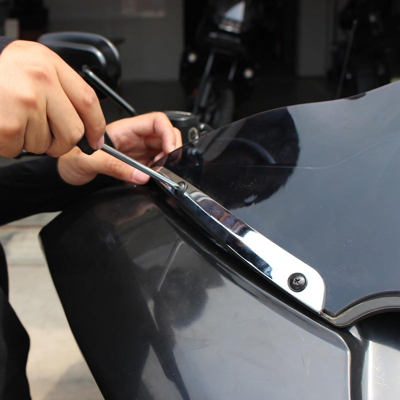 KAKABAS Front Road Glide Windshield Side Trim, Split Windscreen Side Molding Trim Kit Compatible with Harley 2015-2023 Road Glide Ultra FLTRU FLTRX Special FLTRXS(2PCS) - Image 5